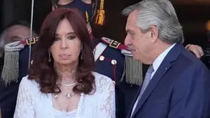Cristina Kirchner y Alberto Fernández en el Congreso