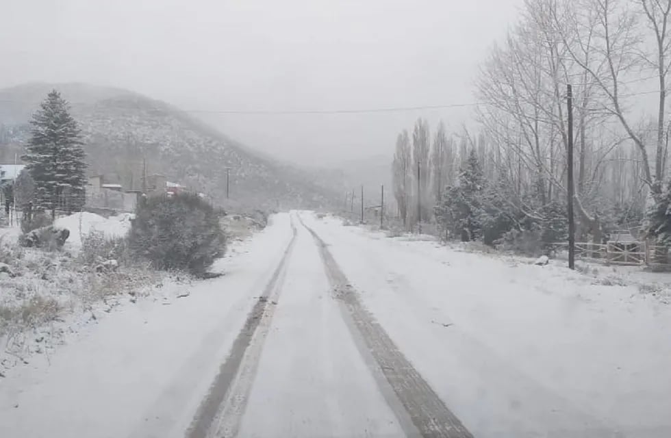 Así se ve la nieve en Potrerillos (DPV)