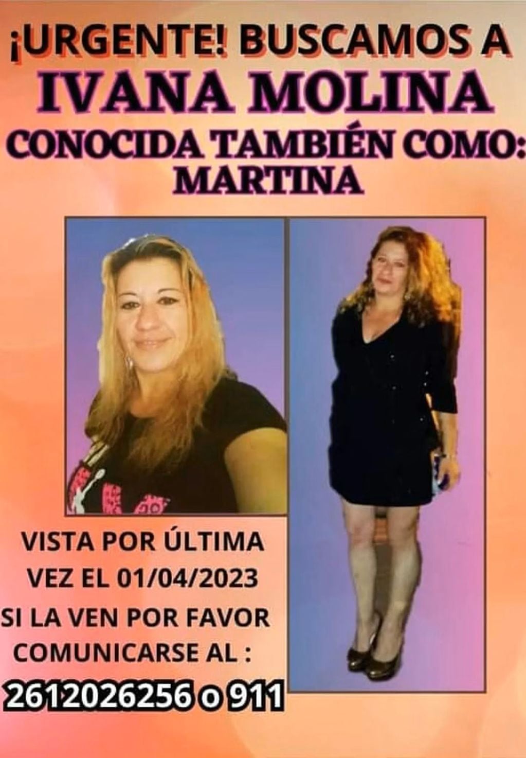 Piden ayuda en redes para encontrar a Ivana Molina.