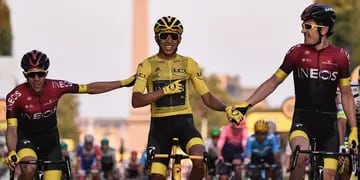 El ciclista del Team Ineos logró el primer título para Colombia. El argentino Maximiliano Richeze terminó cuarto en la última etapa.