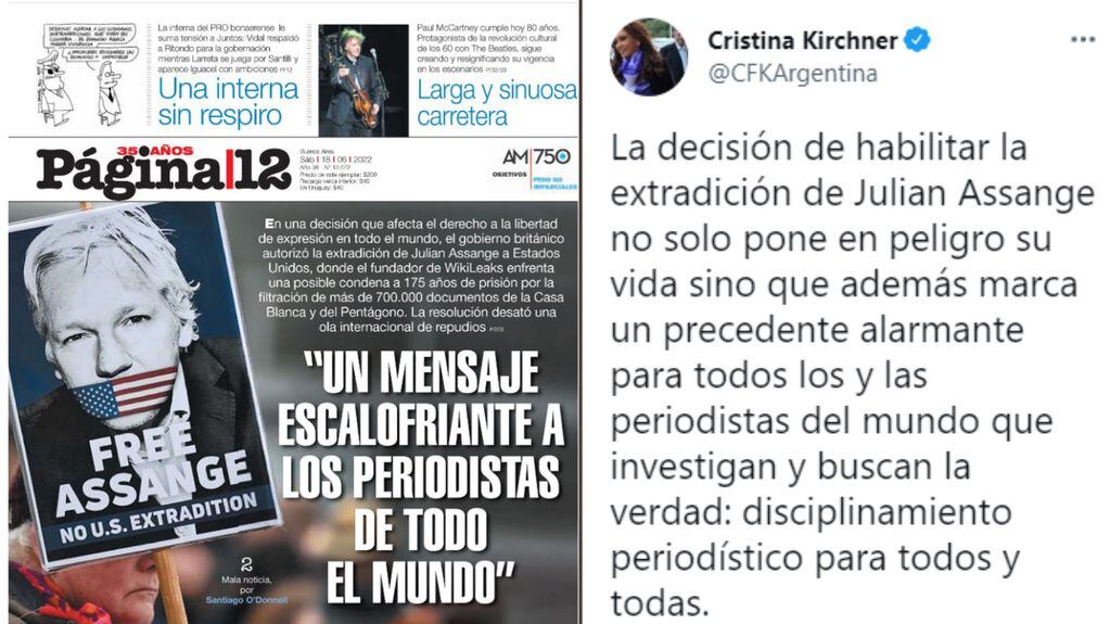 El mensaje de Cristina Kirchner.