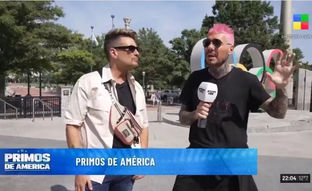 "Primos de América" el programa de Tinelli y El Tirri. Foto captura: América TV.
