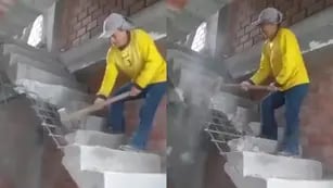 No le pagaron por su trabajo y, en protesta, derribó la escalera que había construido
