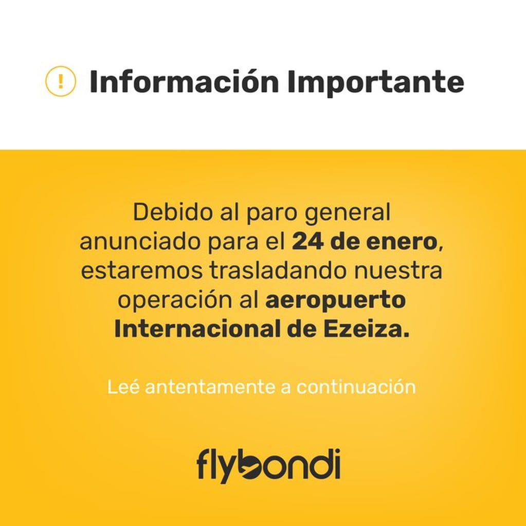 Comunicado de Flybondi - X