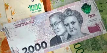 Billete de 2000 Pesos Argentinos