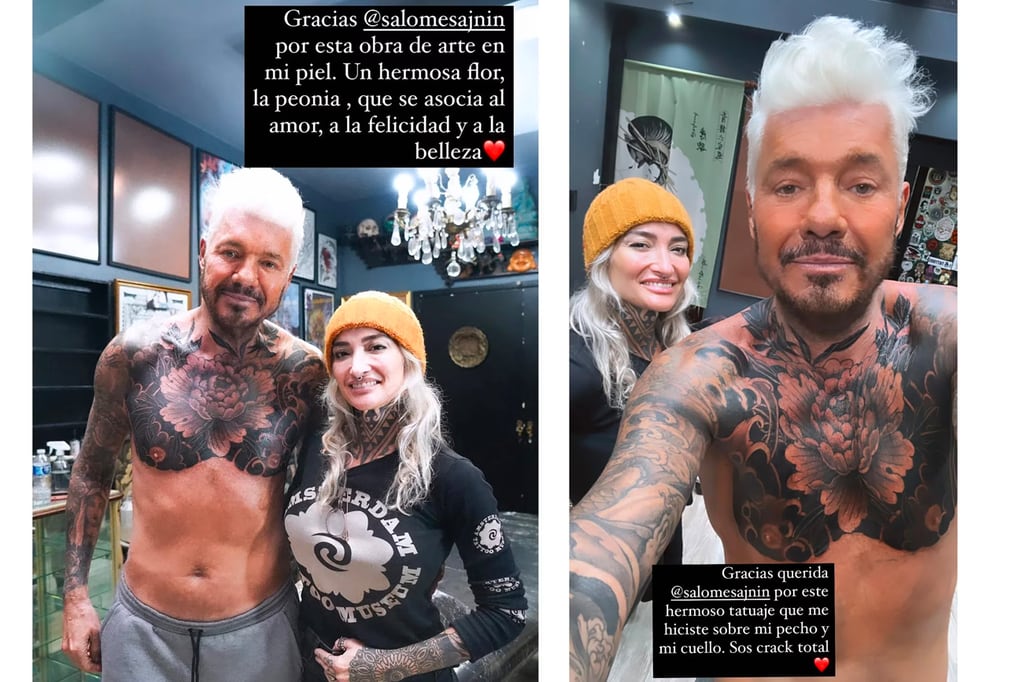 Marcelo Tinelli agradeció a Salome, la tatuadora, por su trabajo y se mostró muy feliz con el resultado. (Foto: Captura de pantalla)