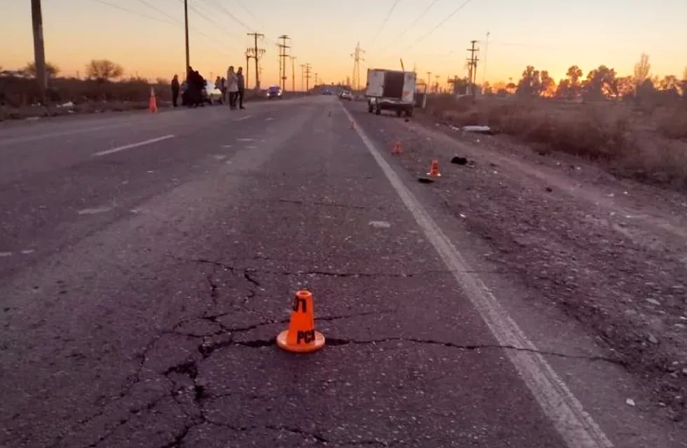 Una ciclista falleció tras un accidente vial en San Martín. Foto: Ministerio de Seguridad de Mendoza