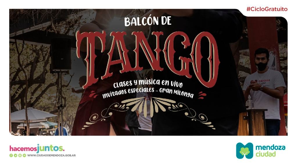 Comienza un nuevo ciclo de Balcón de Tango. Foto: Prensa Ciudad de Mendoza