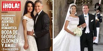 ¿Amal Alamuddin se puso el mismo vestido de novia que la princesa Magdalena de Suecia? Los parecidos son significativos. Click acá.