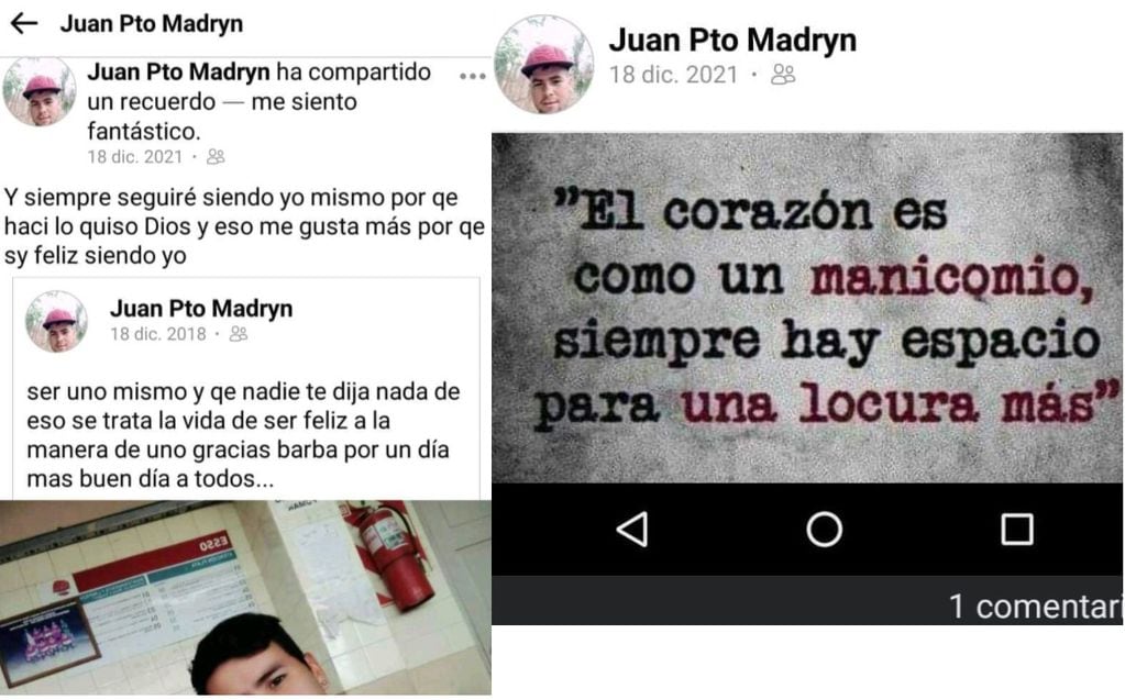 Los posteos de "El Pelado" Rodríguez, el acusado de matar a su prima de 11 años en San Juan - Facebook