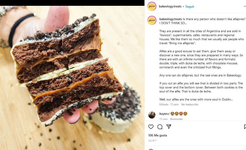Una pareja de argentinos vende en el país europeo pastelería típica de nuestro país y es todo un éxito - Instagram