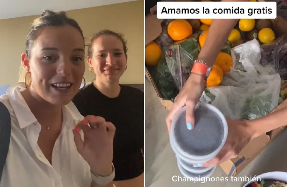 Una argentina se llevó las sobras de un restaurante en Miami y comió todo el mes gratis (Captura TikTok)