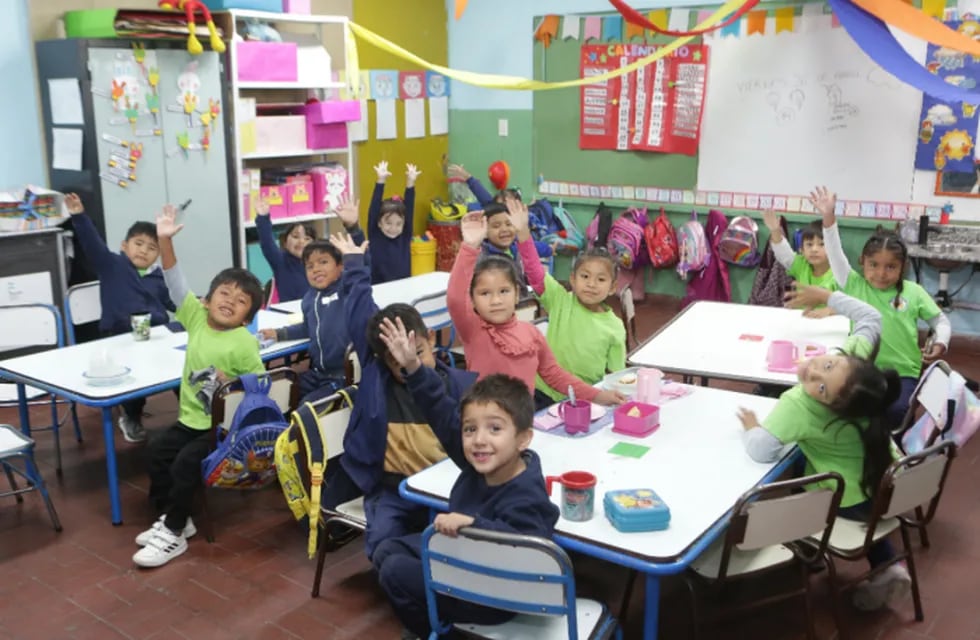 Alumnos de nivel inicial. Foto: Los Andes