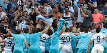 Festejo argentino-rugby