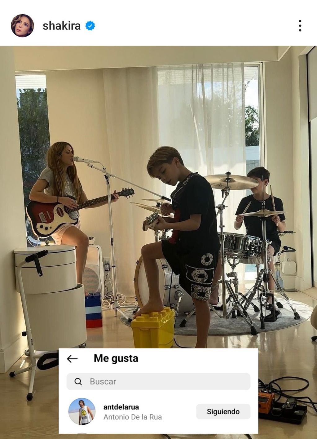 Antonio de la Rúa aplicó el "Hola, perdida" con una foto de Shakira en Instagram