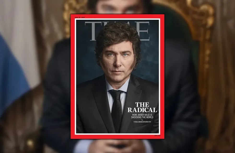 Milei en la última edición de la revista Time