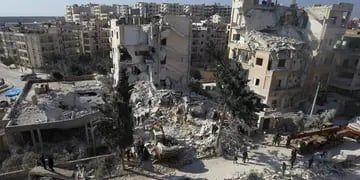 Destrucción luego del ataque estadounidense en Siria
