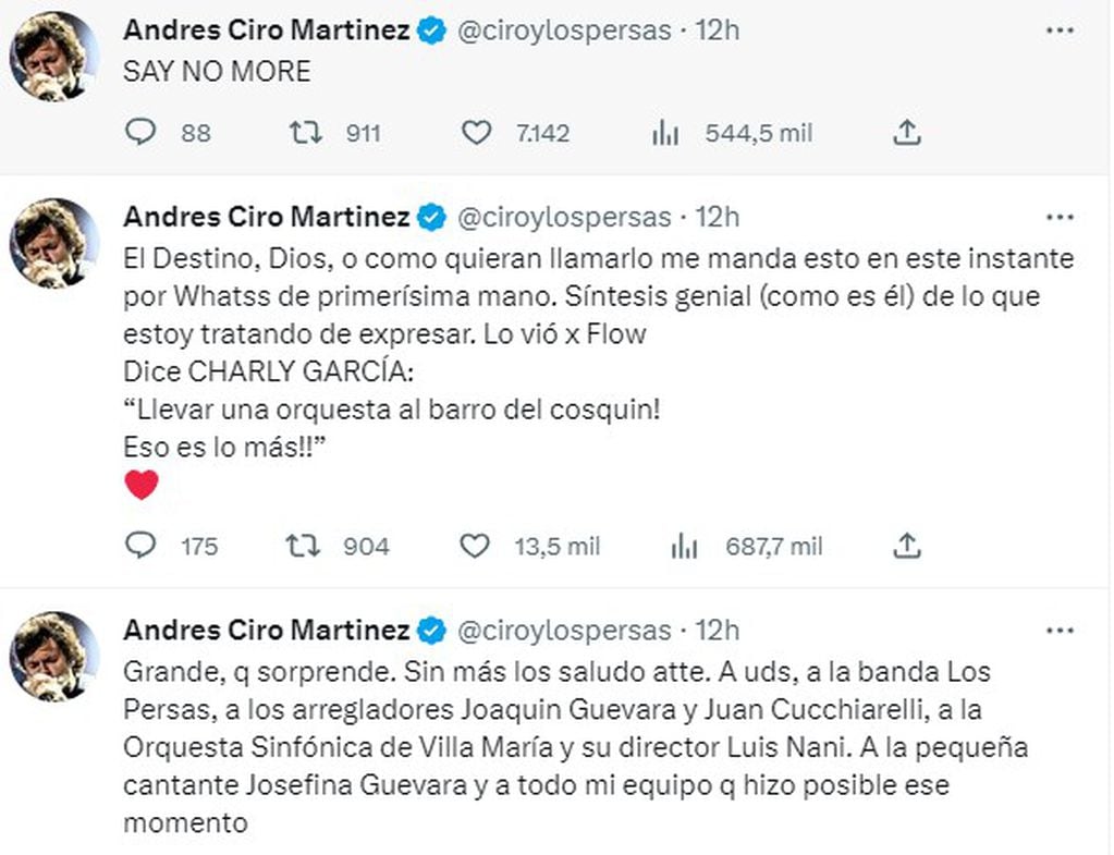 El enojo de Andr s Ciro Mart nez luego de su presentaci n con una