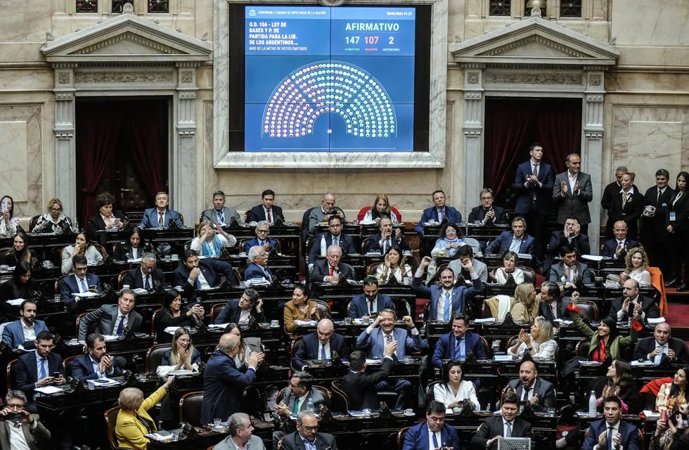 Congreso de la Nación Diputados Ley Bases y paquete fiscal Votación  Argentina . FOTOS Federico López Claro