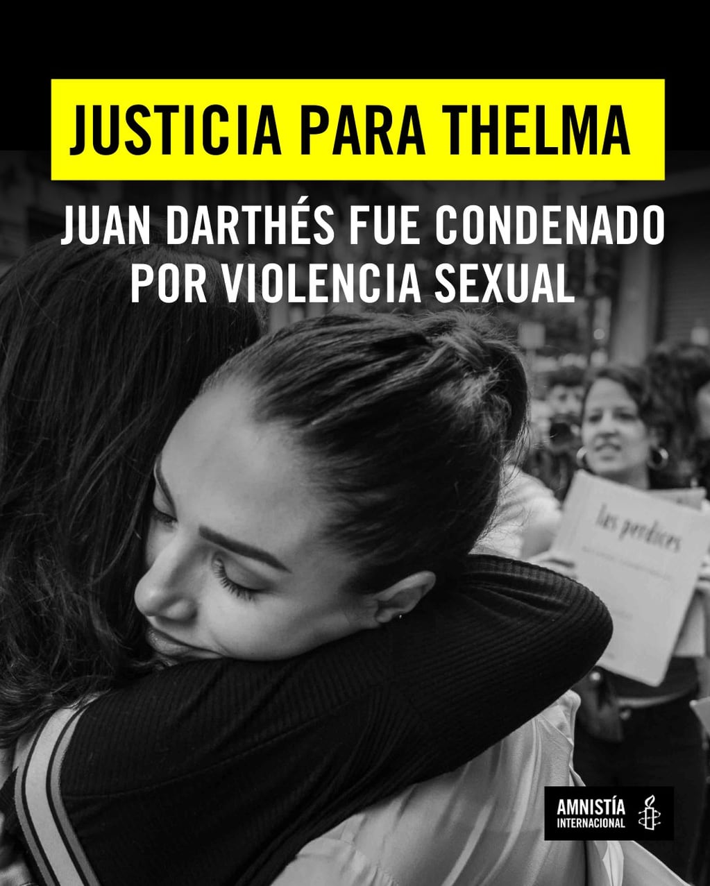 Condenaron a seis años de prisión a Juan Darthés - Foto Amnistía Internacional