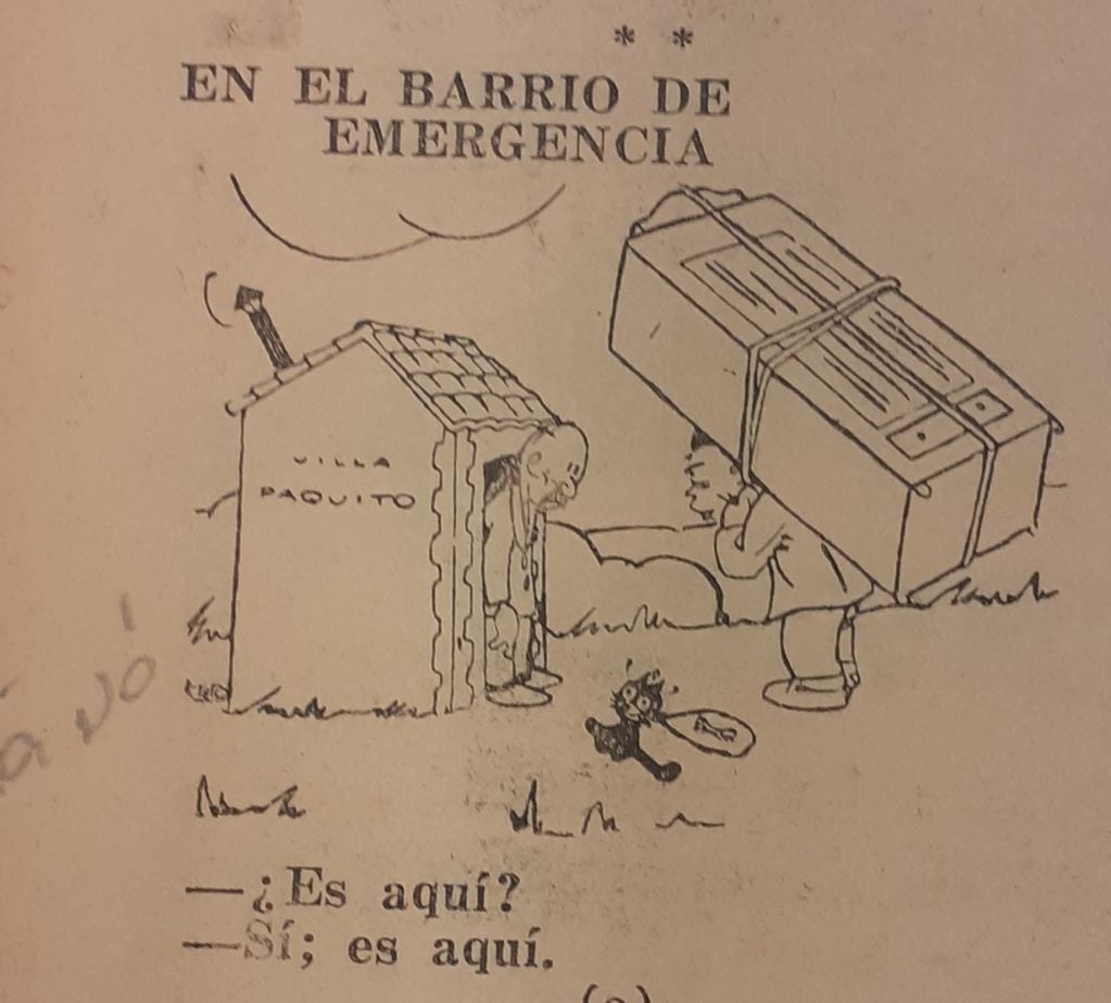 Ejemplo de humor gráfico con la temática de las casillas. Tribuna, 27 de abril de 1944, p. 4