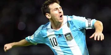 El grito de gol de Lionel Messi, que ya ha ocupado varios casilleros (Foto: Télam).