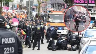 Impactante video: la policía alemana abatió a un hombre que los amenazaba con un hacha