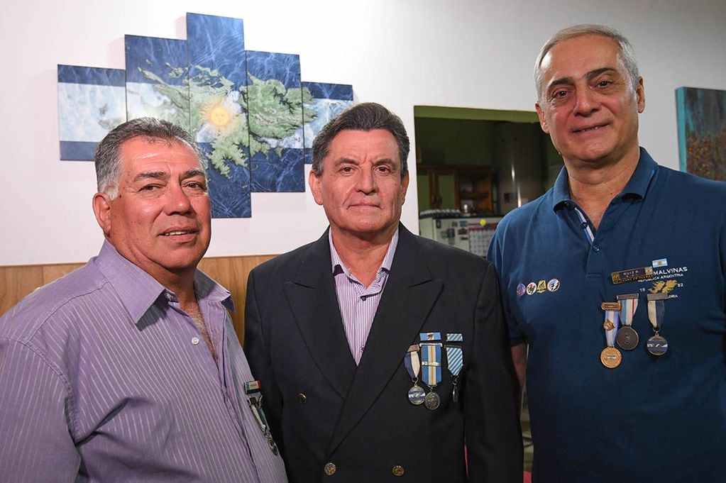Los veteranos mendocinos Osvaldo Selva, Rodolfo Sevilla y Renato Ruíz. Foto: Marcelo Rolland / Los Andes