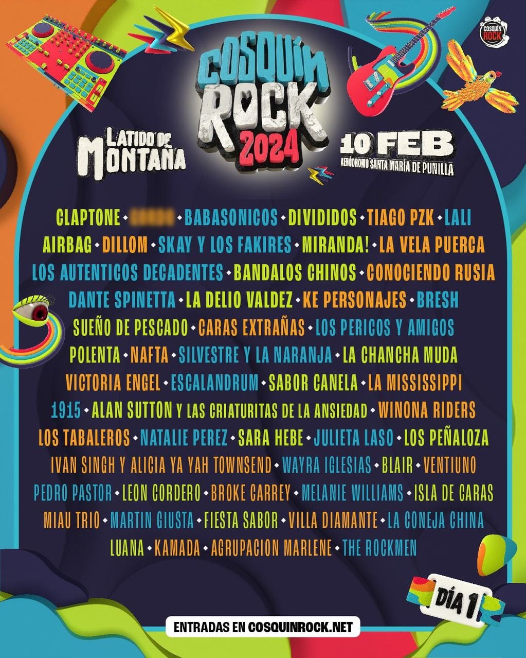 Todo listo para el Cosquín Rock 2024 grilla de artistas, precios y