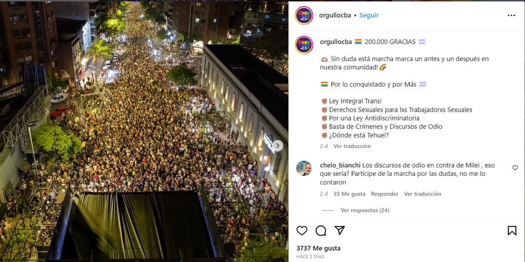 Marcha del orgullo en Córdoba