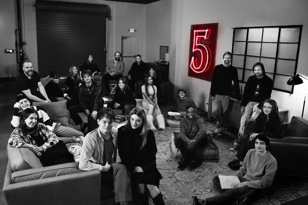 Elenco, productores y creadores de "Stranger Things", de cara a la temporada final de la serie de Netflix. (Netflix)