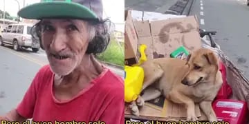 Un hombre en situación de calle recibió una oferta por su perra, la rechazó y el video conmovió a todos