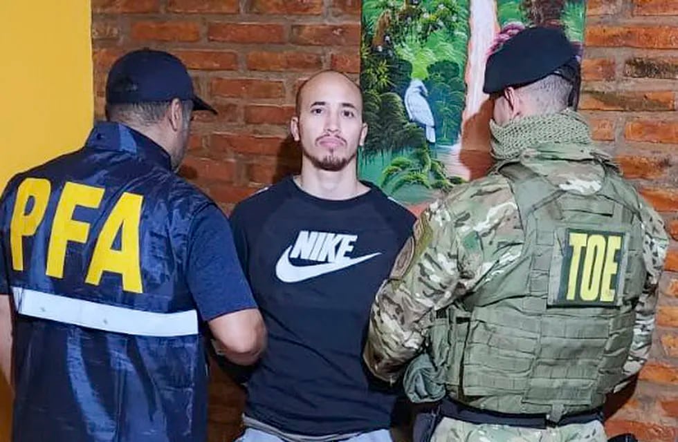 El hombre considerado como jefe de los sicarios de una importante banda narco de Rosario, Mauricio "Caníbal" Laferrara, fue recapturado en la localidad santafesina de Andino. FOTO NA.