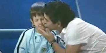 Mariano Sinito y Diego Maradona.