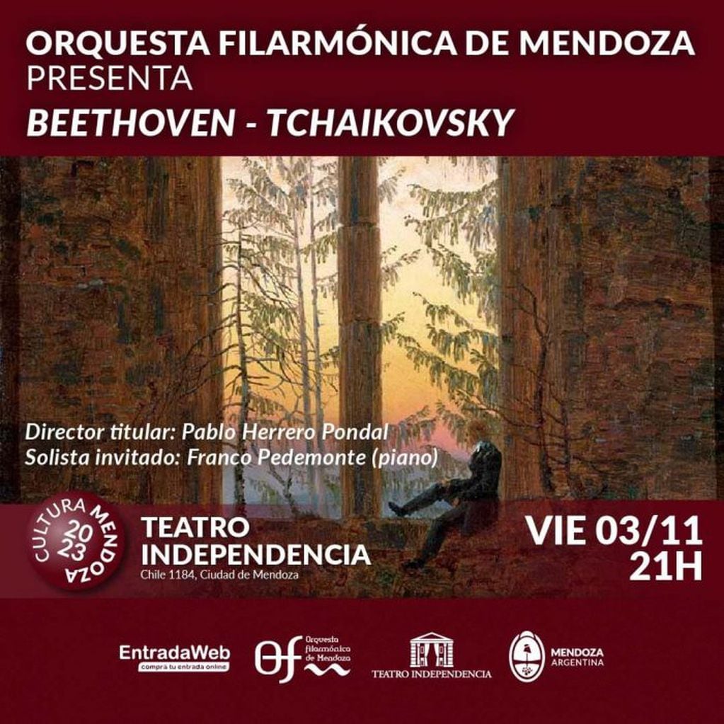 Ofrecerá un nuevo concierto con obras de Beethoven y Tchaikovsky.