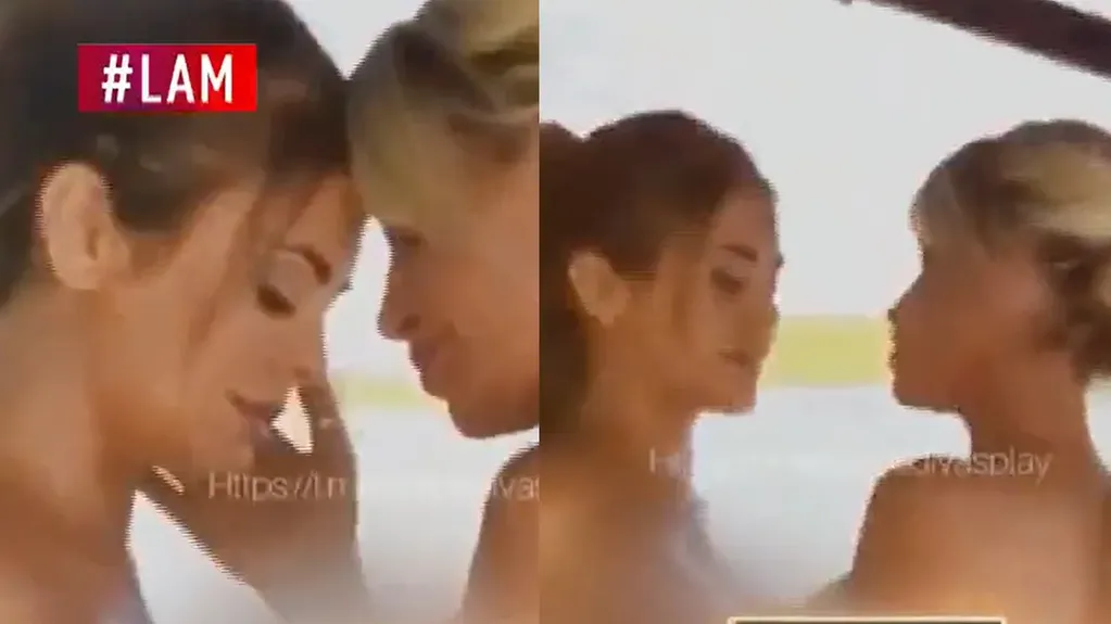 Capturas de partes del video hot de Peña y Luna