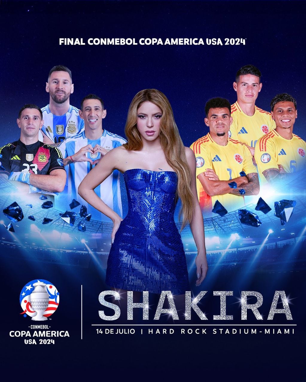 Shakira, la estrella de la final de la Copa América 2024 (Conmebol)