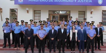La nueva cúpula de la Policía de Mendoza. | Foto: Ministerio de Seguridad y Justicia