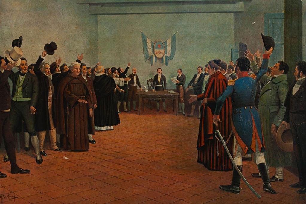 Título: Proclamación de la Independencia Argentina. Congreso de Tucumán. Gentileza Museo Histórico Nacional
