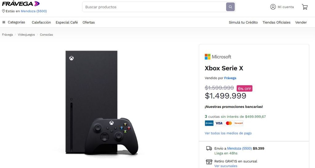 Este es el precio de la Xbox en Argentina.