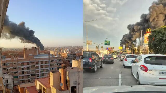 Fotos y videos: el incendio que alarma a todos los mendocinos en Ciudad