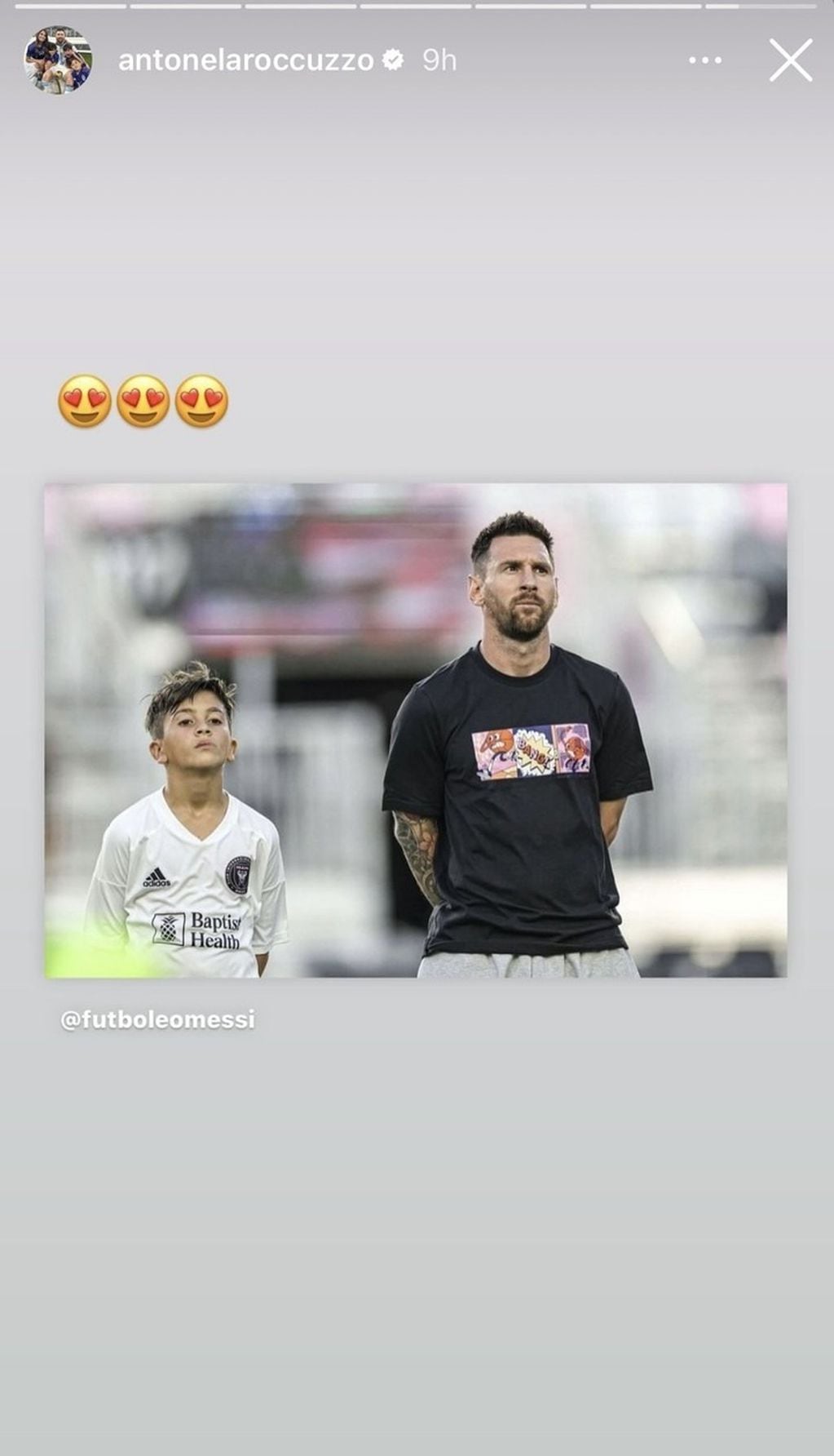 Los tiernos posteos de Antonela Roccuzzo tras el debut de Thiago Messi en la Youth International Cup. / Gentileza.