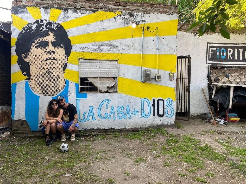 Daniel Osvaldo y Gianinna Maradona.