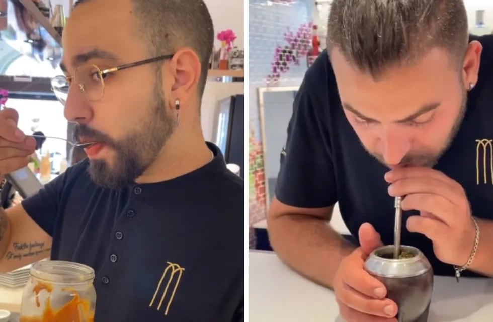 La inesperada reacción de unos italianos al probar el mate y el dulce de leche por primera vez. Foto: captura de video.