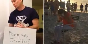 Este hombre enamorado no dudó en pedirle un año seguido a su novia que fuera su esposa. Mira el emocionante video.