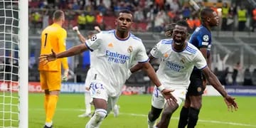 Rodrygo festeja el gol del triunfo ante el Inter