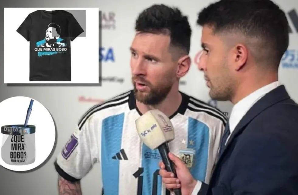 “Qué mirás, bobo”: ya es furor el merchandising con la frase de Lionel Messi.