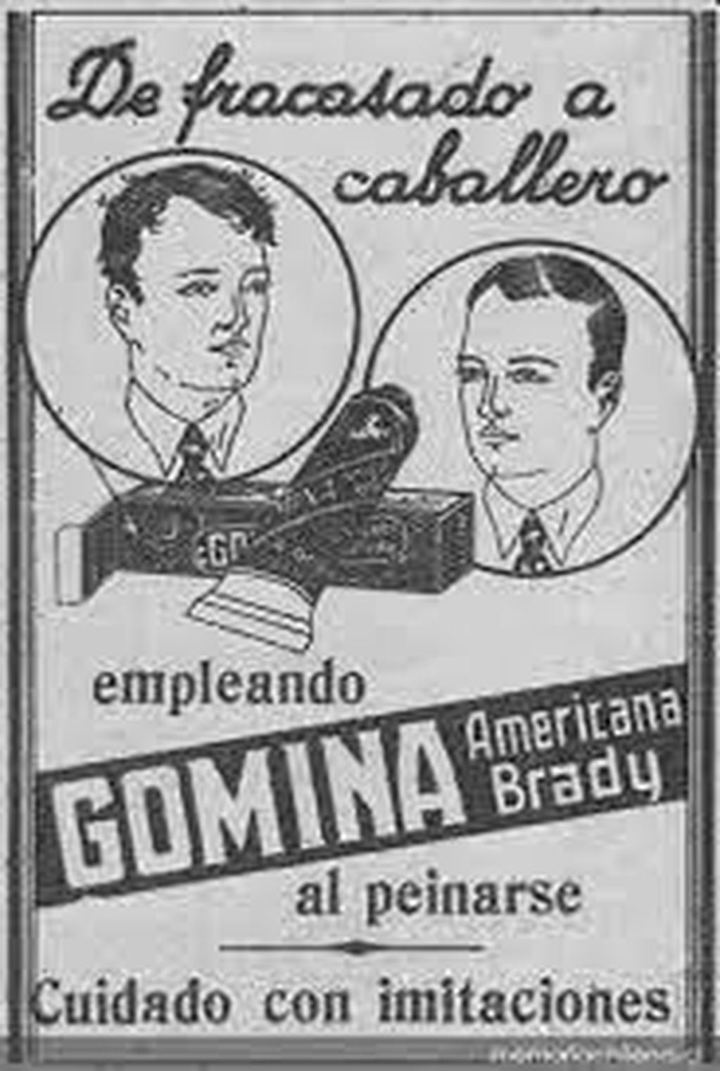 Publicidad gráfica de Gomina. Imagen: web