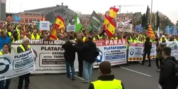 Huelga de camioneros en España
