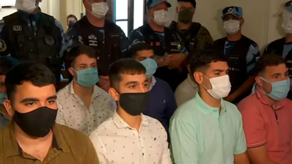 Los rugbiers acusados por el crimen de Fernando Báez Sosa. Foto: Gentileza